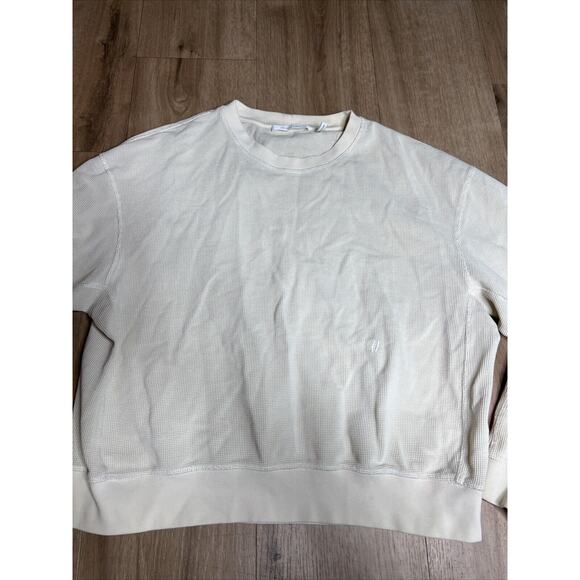 Helmut Lang Waffle Sweatshirt Size Medium M Crewneck Women’s Cozy Lounge Wear - Picture 5 of 11